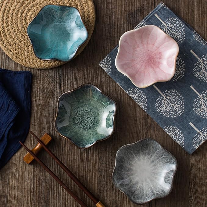 Ceramic Trinket Dish, Ring Tray, Decorative Jewelry Dish, Decoration Plate for Earrings, Rings, Jewelry Dish Holder, Key Bowl, Trinket Tray, Earring Holder for Women (Starry Sky Blue)