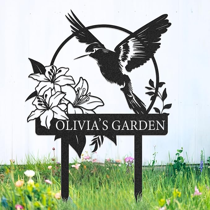 Personalized Garden Metal Sign, Custom Yard Sign with Stakes, Custom Garden Decor, Outdoor Yard Decor, Gifts for Gardeners