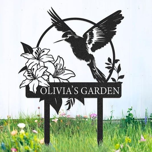Personalized Garden Metal Sign, Custom Yard Sign with Stakes, Custom Garden Decor, Outdoor Yard Decor, Gifts for Gardeners