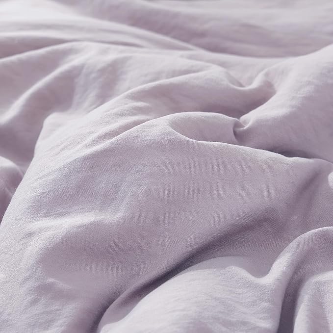 WRENSONGE Twin XL Comforter Set, 5 Pcs Soft Twin Size Comforter Sets- Lilac Twin Comforter, Fitted Sheet, Flat Sheet, 2 Pillow Shams, 2 Pillowcases, Warm Twin Bedding Sets All Season