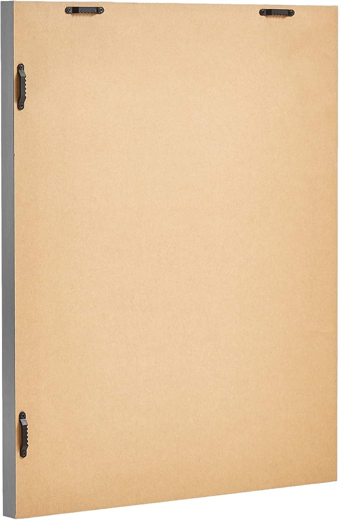 Amazon Basics Rectangular Wall Mount Mirror 16" x 20" - Standard Trim, Nickel