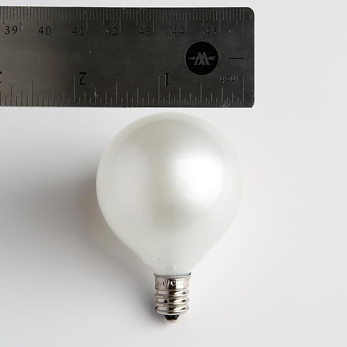 Hometown Evolution, Inc. 100 Foot Outdoor Globe Patio String Lights - Set of 100 G50 White Pearl 2 Inch Bulbs with Black Cord