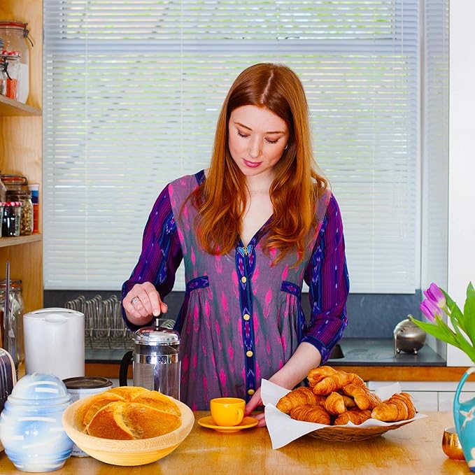 Banneton Bread Proofing Basket - Banneton Basket Set of 2 Pack 10 inch Round Sourdough Proofing Basket with Liner - Handmade Rattan Proofing Rising Bowl for Artisan Bread Making Baking Supplies