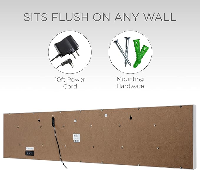 Ivation Oversized Large Digital Wall Clock - Big LED Digital Clock w/Large Display, Shelf or Wall Mount (24 Inch - White) 6 Brightness Levels | Time Memory | Remote, Mounting Holes & Hardware