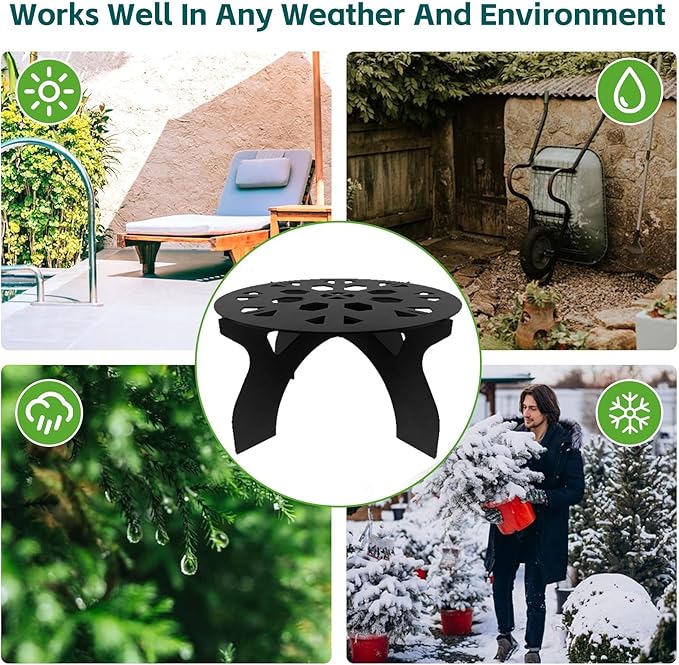 2 Pack Metal Plant Stand for Indoor and Outdoor Use – 220LB load Capacity Small Plant Rack,Thickened Steel Plate, Storage Shelf, Rustproof Potted Plant Holder