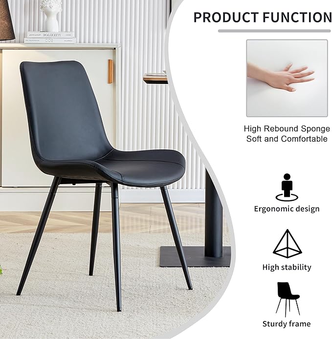 79" Marble Dining Table Set｜Modern Dining Table Set with 10 Faux Leather Chairs｜Engineered Wood with Marble Pattern Tabletop｜Widened and Stable Tablelegs｜Easy Assembly