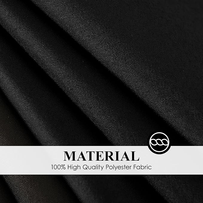 Round Tablecloth 8 Pack 90 Inch Black Tablecloths Washable Decorative Linen Polyester Table Clothes Cover for Dining Table Banquets Buffet Parties and Wedding