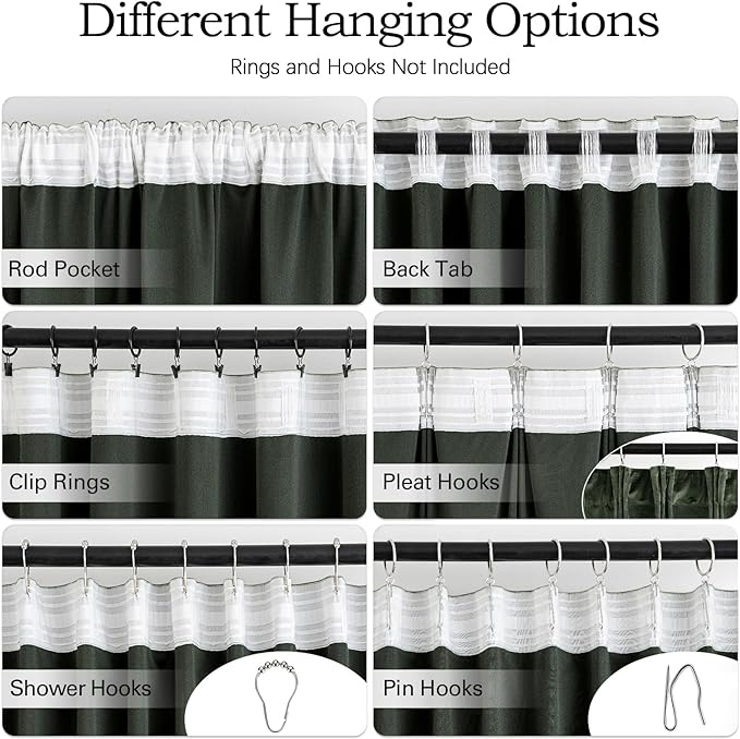 MIULEE Olive Green Velvet Curtains 90 inches 2 Panels - Pinch Pleat Luxury Room Darkening Curtains for Bedroom Living Room Thermal Insulated Super Soft Window Drapes Rod Pocket, W52 x L90 inch