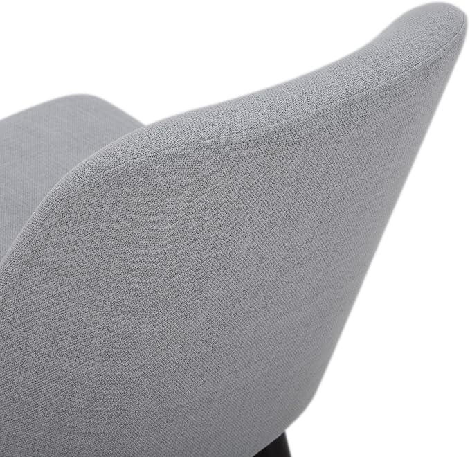 CHITA Mid-Century Modern Dining Chair, Upholstered Fabric Accent Chairs, Set of 2, Light Grey in Performance Fabric