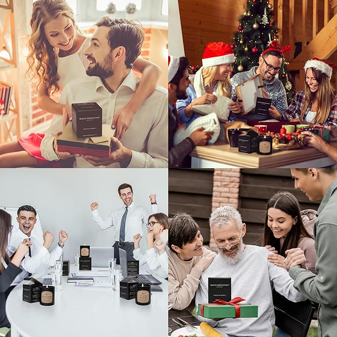 Manly Indulgence Wingman Scented Candles for Men, Premium Soy Blend Wax, 45H Burn, Candles for Home Scented, Gift-Ready Packaging - Made in The USA