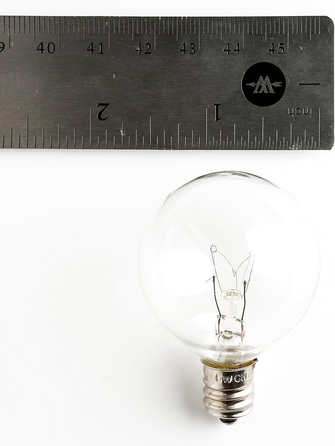 Hometown Evolution, Inc. 50 Foot G40 Globe Patio String Lights with Clear Bulbs and Green Wire (+2 Free Spares)