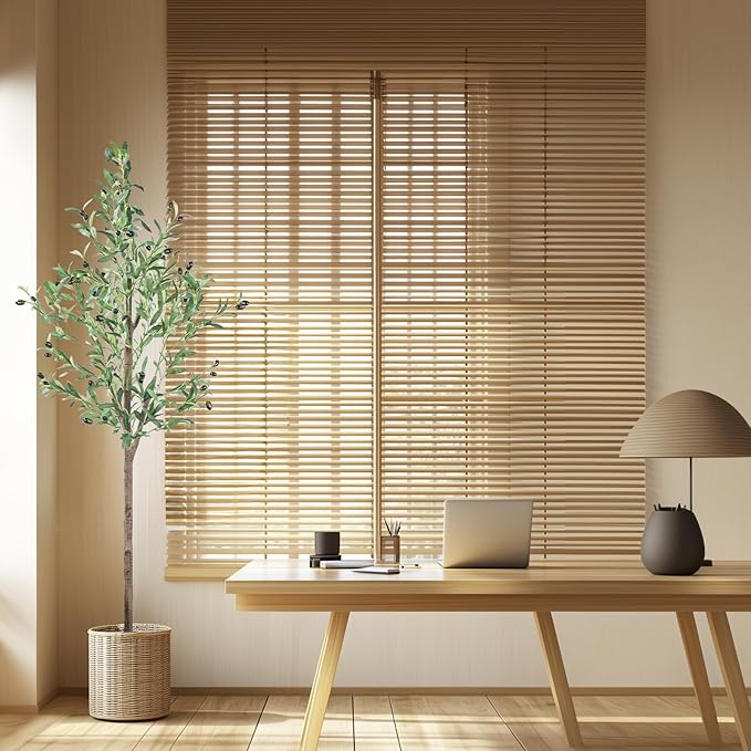 Artificial Olive Tree 5FT Tall Faux Silk Plant 60inch Fake Olive Tree with Trunk and Lifelike Fruits for Home Office Decor Indoor 1pack