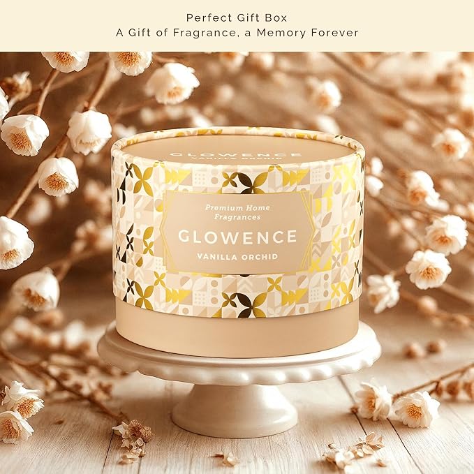 Vanilla Scented Candle - 100% Natural Soy Wax - Large 3 Wick Jar Candle - Up to 40 Hours Burning Time - Aromatherapy Candles for Home - Housewarming Gift for Women & Men