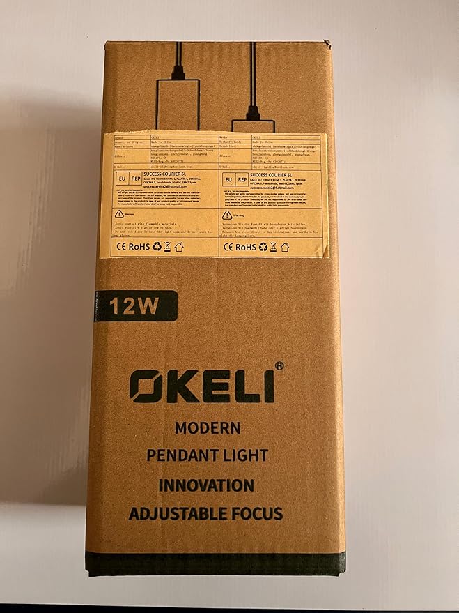 OKELI Modern Pendant Lights 4000K LED Dimmable Pendant Light Fixtures Pendant Lighting for Kitchen Island,Bar,Bedroom, 15.7inch, 10W, ETL, 3Pack