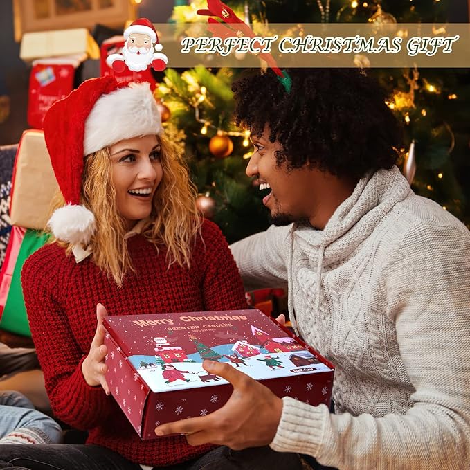 Christmas Scented Candles Gifts Set for Women, 6 Pack 2.5 Oz Candle Set, Natural Soy Wax, Aromatherapy Candles for Birthday, Christmas, Gifts for Her