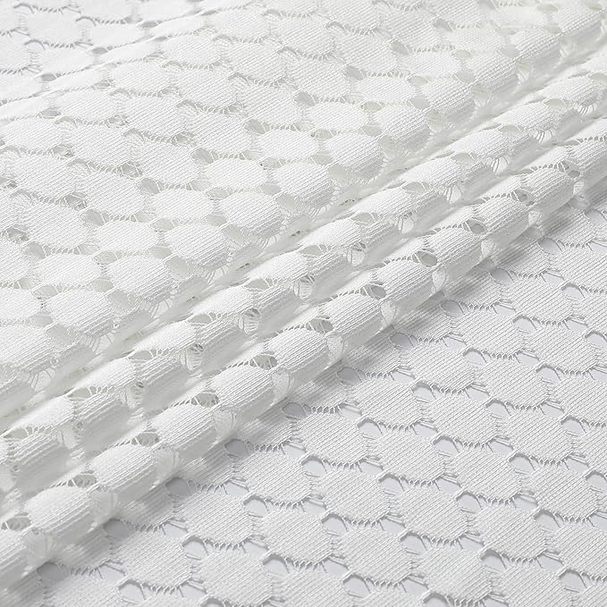 VISIONTEX Warp-Knitted Window Curtain Panels, Decor Light Filtering Semi Window Drapes Rod Pocket for Bedroom Living Room, Set of 2, 54 x 84 inch