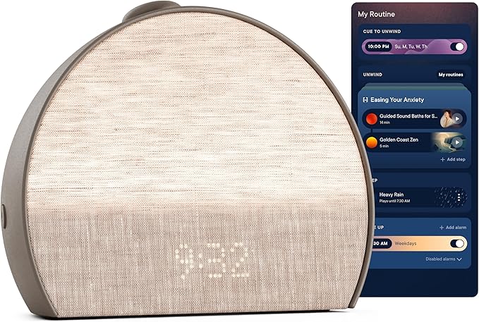 Hatch Restore 3 Sunrise Alarm Clock, Sound Machine, Smart Light (Cocoa) - White Noise, Screen-Free Sleep Routine