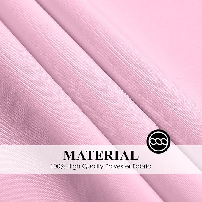 Round Tablecloth 2 Pack 90 Inch Pink Tablecloths Washable Decorative Linen Polyester Table Clothes Cover for Dining Table Banquets Buffet Parties and Wedding
