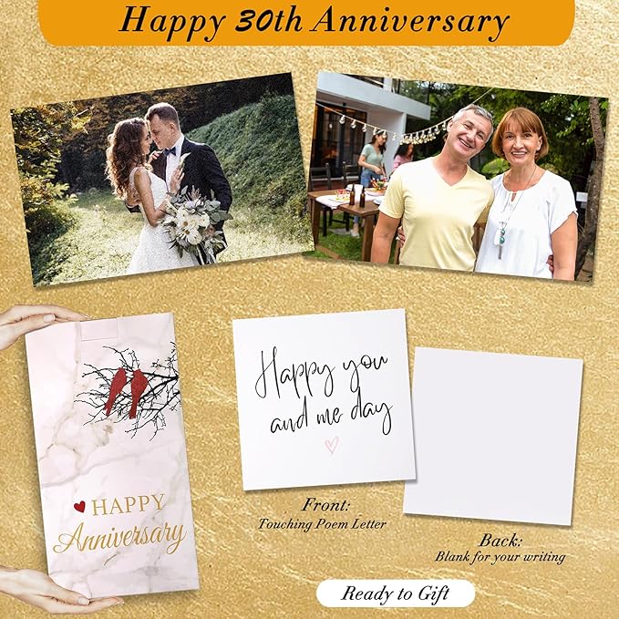 30th Wedding Anniversary Lantern,30th Anniversary Wedding Gifts for Couple Parents Husband Wife，30 Year Pearl Anniversary Gifts for Her Him,Unique 30th Anniversary Wedding Gift Ideas