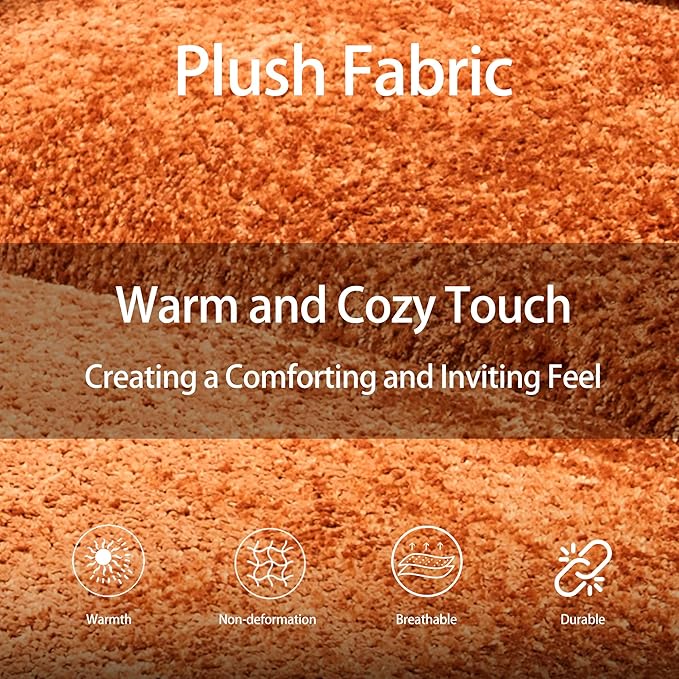 SweetGO corporation 42" Plush Single Sofa Accent Chair with Ottoman for Living Room/Bedroom, Modern Couch for Cozy Lounge Chair for Reading, Orange