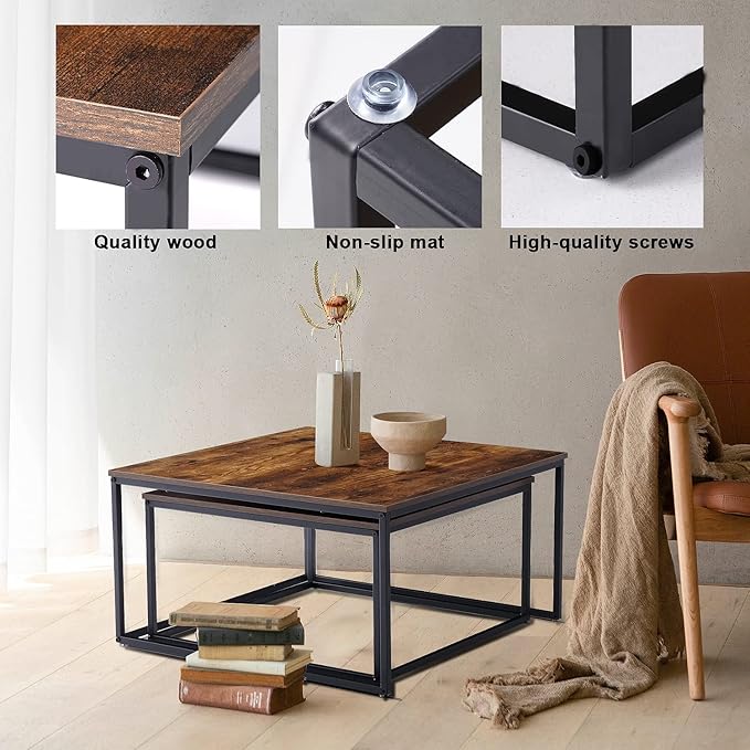 Coffee Tables Nesting Coffee Table Set Living Room Tables Rectangular Coffee Table for Living Room