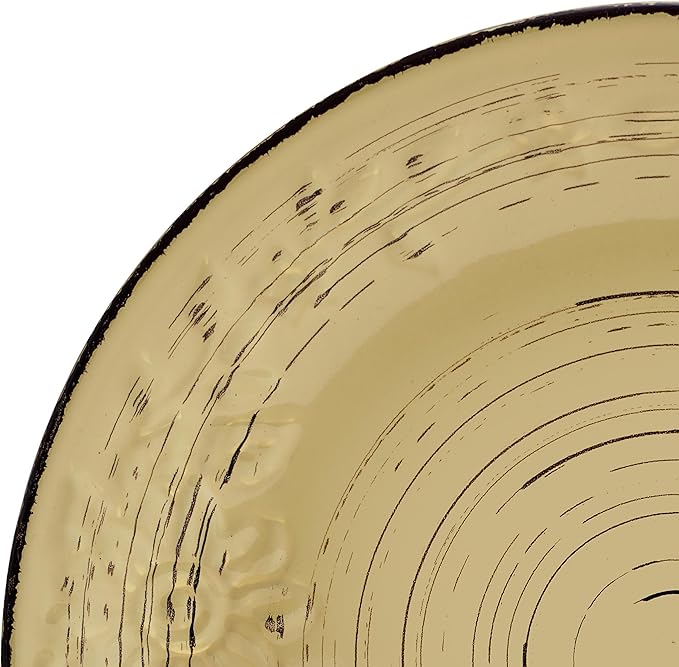 Pfaltzgraff Trellis Sunflower 12 Piece Dinnerware Set, Service for 4, Yellow