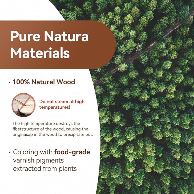 Wooden Spoons for Cooking with Holder,10Pcs Wooden Kitchen Utensil Set Non stick, Non Scratch Natural Teak Wooden Utensils for Cooking