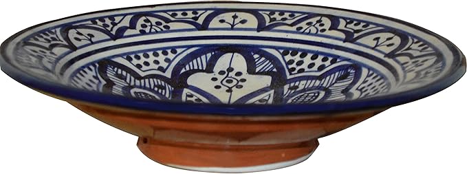 Ceramic Plates Moroccan Handmade Appetizer Tapas Serving Decorative 10 inches Round