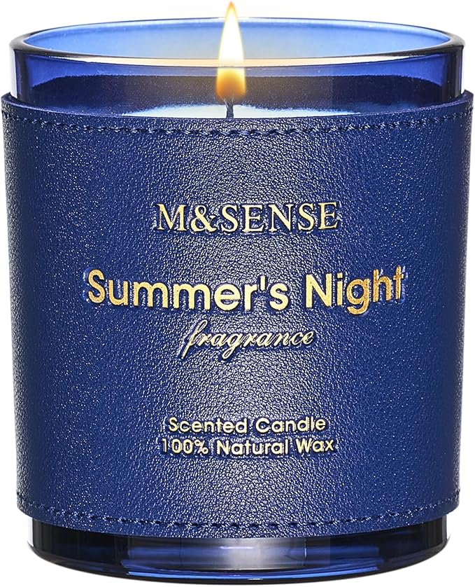 M&SENSE Bergamot Lavender Scented Candles,Vegan Soy Wax,No Toxin,10oz 42-Hour Slow Burning Time, Pepper Scented Candle, High Intensity,Air Purifying Aromatherapy Relaxing Office Home Fragrance