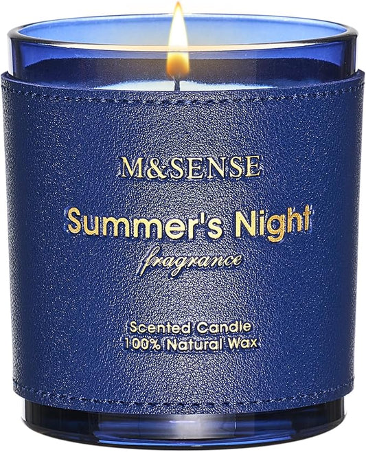 M&SENSE Bergamot Lavender Scented Candles,Vegan Soy Wax,No Toxin,10oz 42-Hour Slow Burning Time, Pepper Scented Candle, High Intensity,Air Purifying Aromatherapy Relaxing Office Home Fragrance