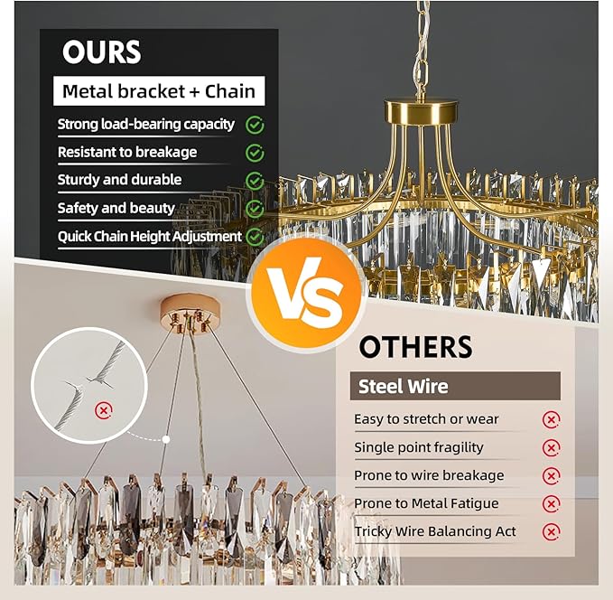 Modern Large Round Crystal Chandelier - 31.5'' Luxury K9 Crystals Chandeliers for Dining room,3 Tier Raindrop Chandelier for Living room,Gold Contemporary Light Fixture for Bedroom Foyer Kitchen