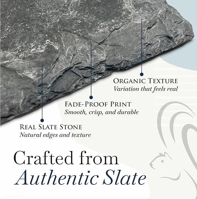Ink Personalized Slate Stone Address Plaque - Address Signs for Houses - Customized House Sign - Outdoor House Number - Wall Decor Home Address Numbers - Garden Decor Signs (18"x8")