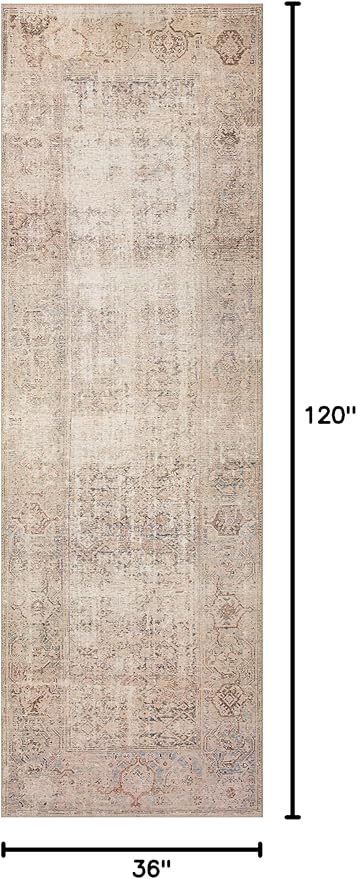 Loloi Amber Lewis Georgie Collection GER-02 Ocean/Sand 3'-0" x 10'-0", .19" Pile Height, Runner Rug