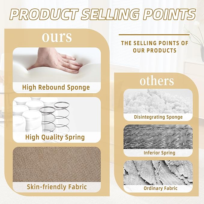 Convertible Floor Sofa Bed with Storage Pocket, Chenille Folding Mattress Sofa with Zipper Closure, Floor Lounge Couch for Living Room, Bedroom, Studio-Khaki