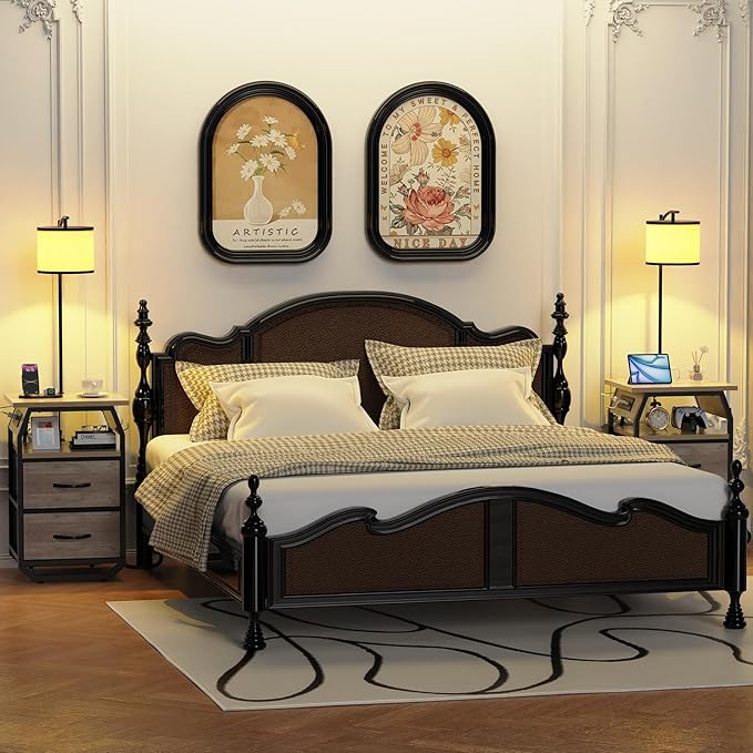 Floor Lamp with Table, End Tables with Lamps Attached 3-Color Temperature Bulb, Side Table with Lamp with 2 Drawers & Charging, Lamps Tables Combo for Bedroom, Dorm, Apartment - Greige