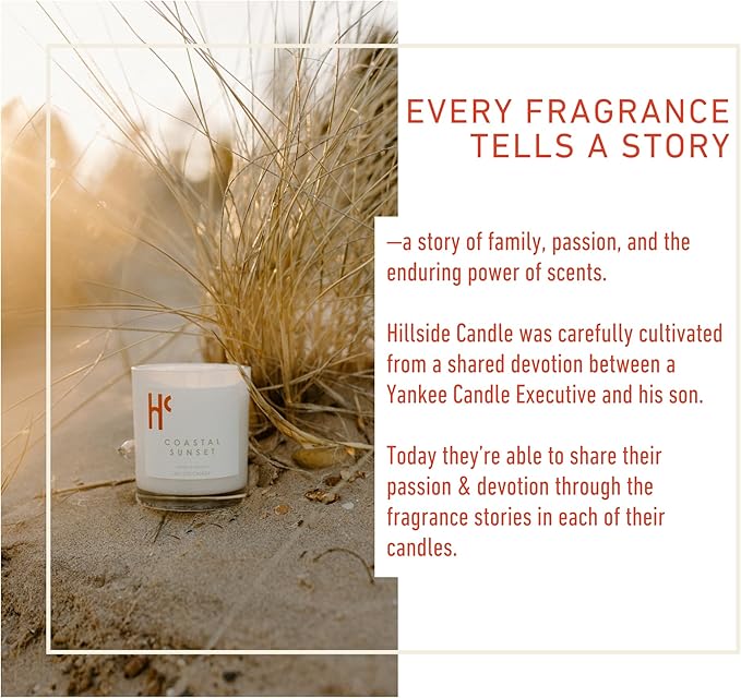 Coastal Sunset Single Wick Soy Candles, Luxury Scented Candles for Home - Up to 60 Hour Burn Time, Cruelty-Free Soy Wax Blend - Bergamot Fragrance, Notes of Pomelo & Orange (9 oz)