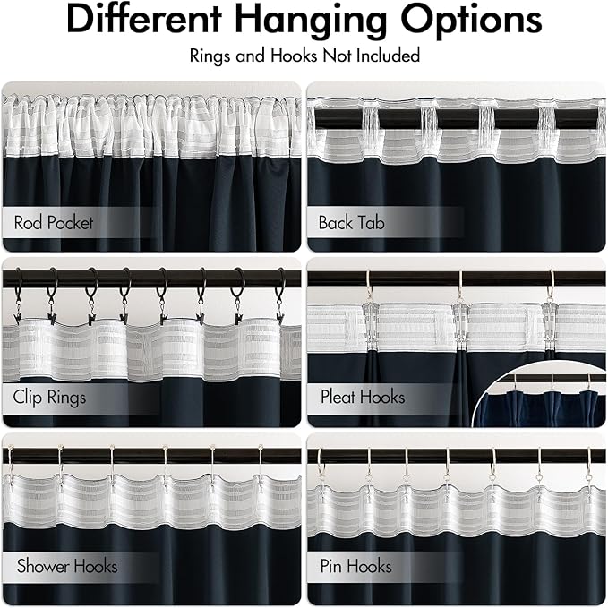 MIULEE Navy Blue Velvet Curtains 96 inches Long 2 Panels - Luxury Pinch Pleated Room Darkening Window Drapes for Bedroom Living Room Thermal Insulated Super Soft Blackout, Back Tab Rod Pocket