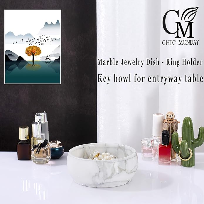 Marble Jewelry Dish - Rings Holder