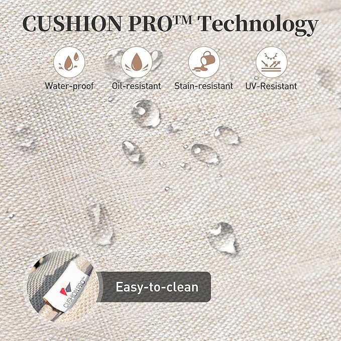 Patio Furniture Set, Modern Metal Outdoor Patio Furniture, 3 Seater Sofa, 2 Single Chairs, 2 Ottomans, Coffee Table and 5.75" Extra Thick Cushion, Patio Conversation Set for Backyard