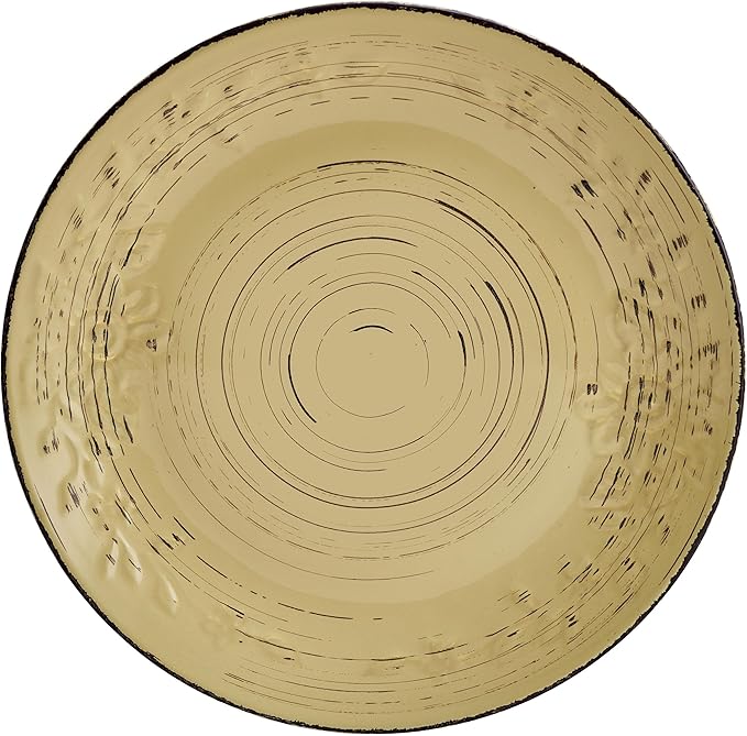 Pfaltzgraff Trellis Sunflower 12 Piece Dinnerware Set, Service for 4, Yellow