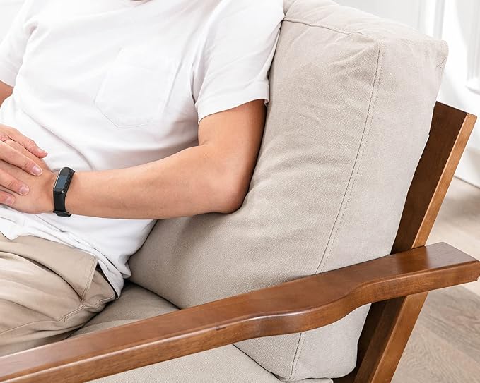 HNY Set of 2 Mid Century Accent Chair, Faux Leather Upholstered Armchair with Wood Frame and Canvas Cushions, Leisure Reading Chair Slipper Chair for Living Room, Bedroom, Beige