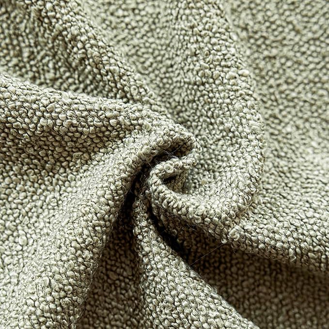 Foindtower Pack of 2, Decorative Textured Boucle Throw Pillow Covers Accent Solid Pillow Cases Cozy Soft Couch Cushion Case for Chair Sofa Bedroom Living Room Home Decor 22x22 Inch Dirty Sage Green