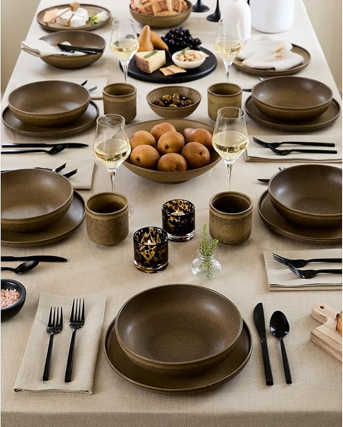 Solino Home Natural Linen Tablecloth 54 x 72 Inch - 100% Pure Linen Table Cloth for Rectangle Tables - Fete, Machine Washable Tablecloth for Fall, Autumn, Thanksgiving, Christmas, Holiday
