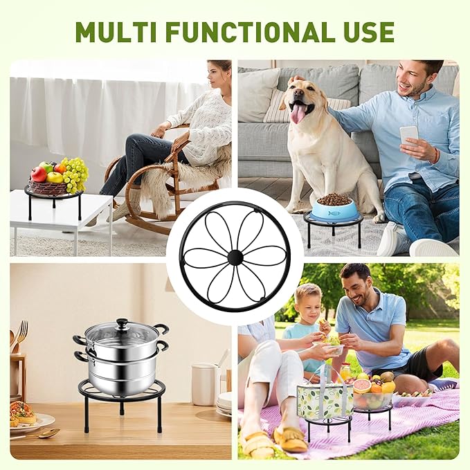 ESRICH Plant Stand Indoor, Plant Stand,Plant Stands Outdoor for Multiple, Metal Plant Stands, Potted Plant Holder for Garden Home ( 2 Pack 7.8in)