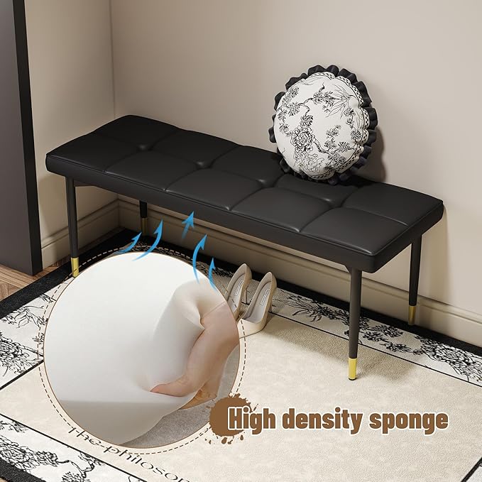 Modern Dining Table Set for 4 Marble Kitchen Table Set with 2 Upholstered Benches 3-Piece Dining Room Sintered Stone Table and Bench Set for Breakfast Nook, Apartment(50" White Table+2Benches)