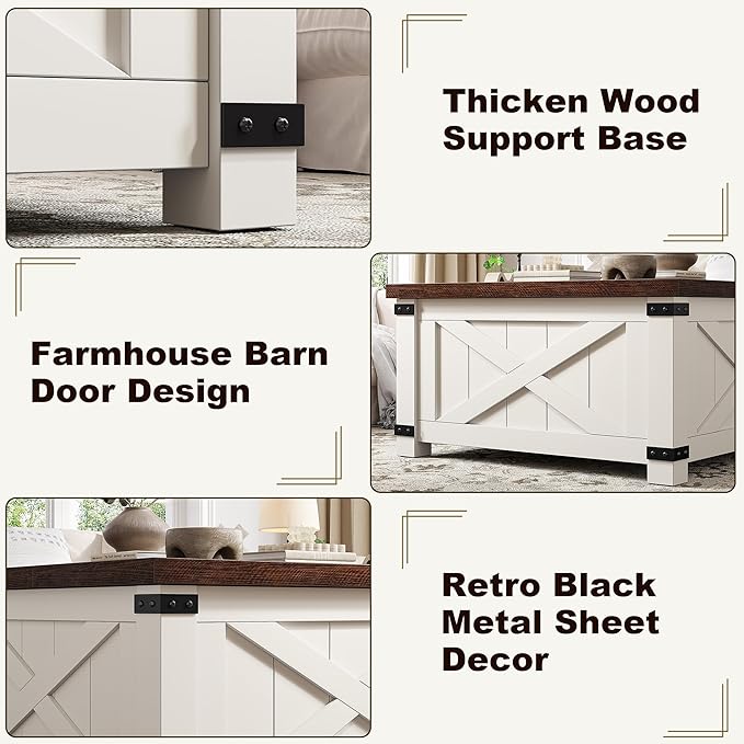 EnHomee Lift Top Coffee Table with Storage, 35.7" W Square Coffee Tables for Living Room, Small Coffee Table with Large Hidden Space, for Living Room, Bedroom, Home Office, White