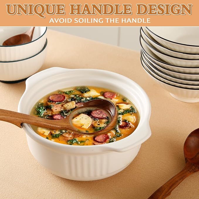 Wooden Ladle for Soup, 3Pcs (S/M/L) Wooden Spoons for Cooking, Non-Stick Wooden Spoon, Natural Teak Wood Cooking Spoons, Kitchen Utensils set