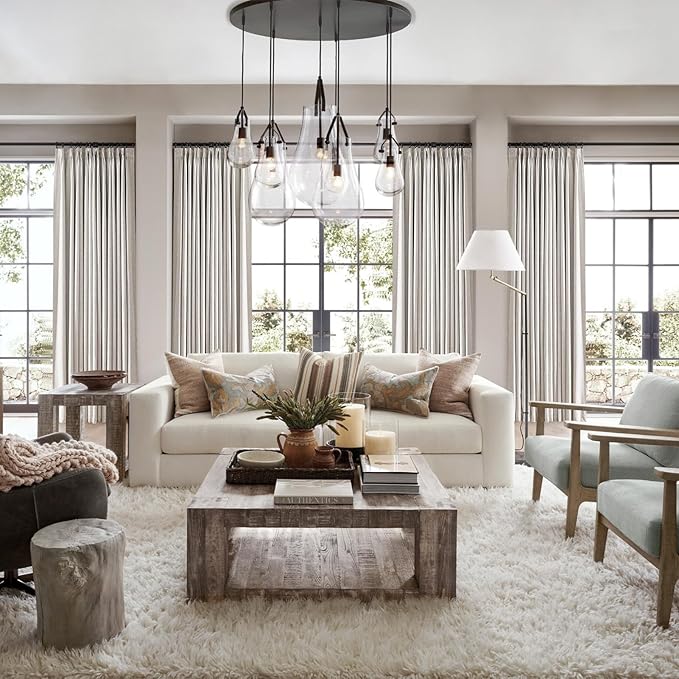 Topfinel 63 Inch Length Blackout Linen Curtains, Pinch Pleat Back Tab Pleated Farmhouse Short Room Darkening Uv Blocking Cute Curtains for Small Window Bedroom Nursery with Clips, Ivory Off White