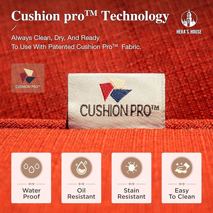 HERA'S HOUSE 4 Piece Patio Furniture Set with 56" Fire Pit Table, 2 x Swivel Cushioned Chair, 1 x 3-Seat Sofa, 5-Seats Outdoor Conversation Set for Lawn Garden Deck, Red