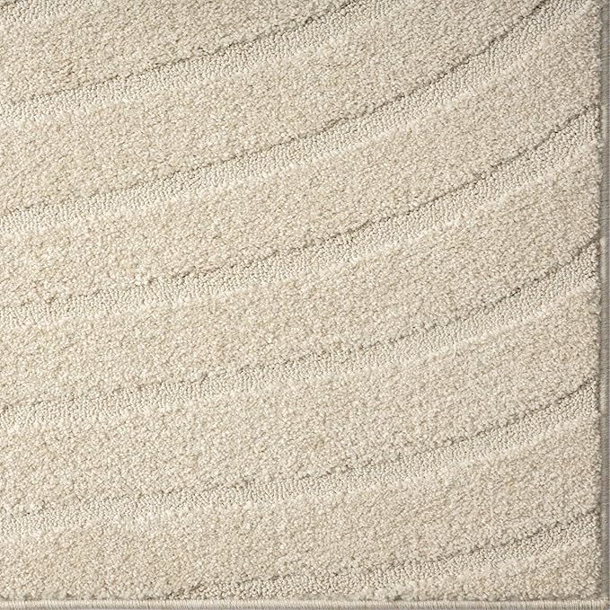 LUXE WEAVERS Modern Geometric Wave Cream 2x8 Area Rug
